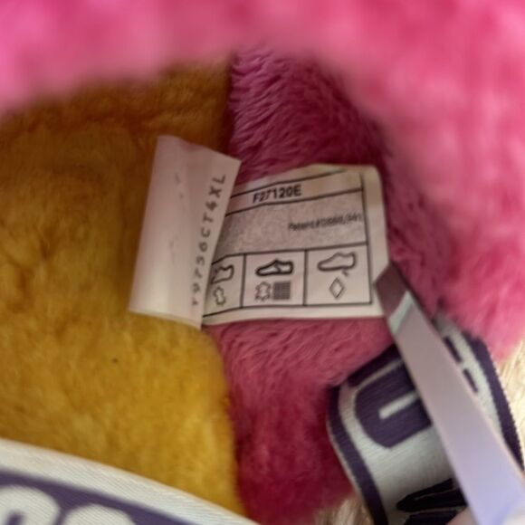 UGG Fluff  Yea slide yellow pink orange size 6 - Picture 9 of 16